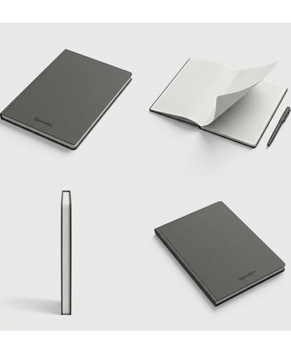 Spacelys Grid Notebook Charcoal A4 Project Pad