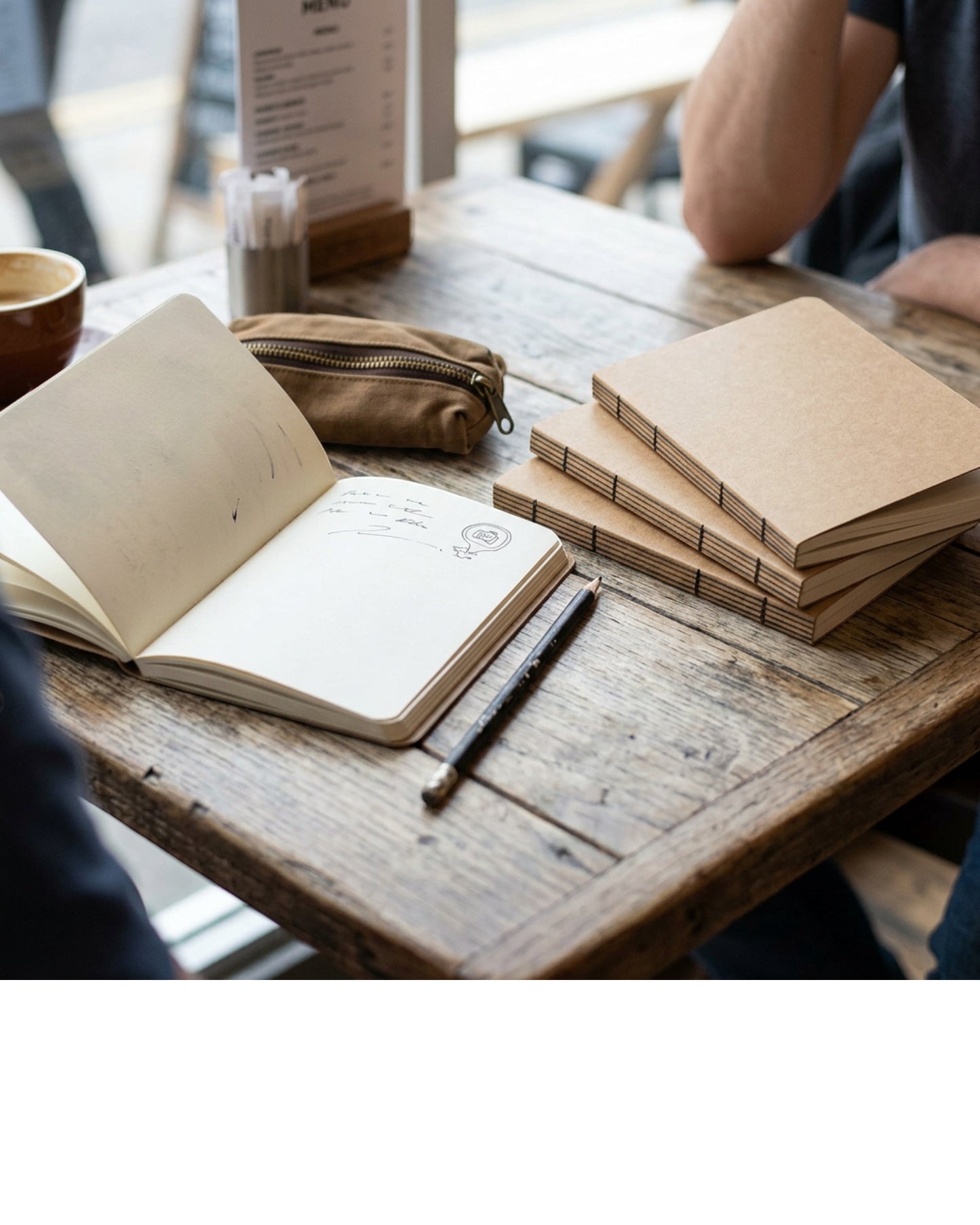Spacelys Kraft Pocket Journals Brown A6 Blank 4 Pack