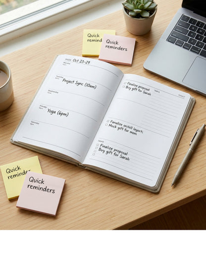 Spacelys Linen Weekly Planner Oatmeal B5 Undated